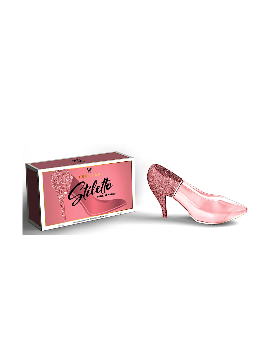 3181027 MB63 FERRERA STILETTO PINK SPARKLE MONTAGE BRANDS 100ML