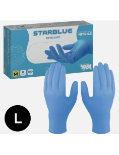 CONF 100 GUANTI NITRILE MIS.L BLU