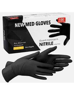 CONF 100 GUANTI NITRILE MS.L NERO
