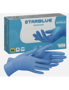 CONF 100 GUANTI NITRILE MIS.M BLU