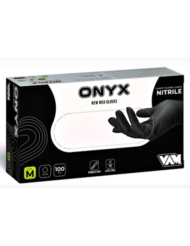 CONF 100 GUANTI NITRILE MIS.M NERO