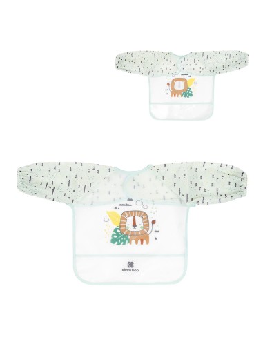 Bavaglino Kikkaboo Savanna Verde con Raccoglibriciole e Maniche Lunghe | shopincasa.it