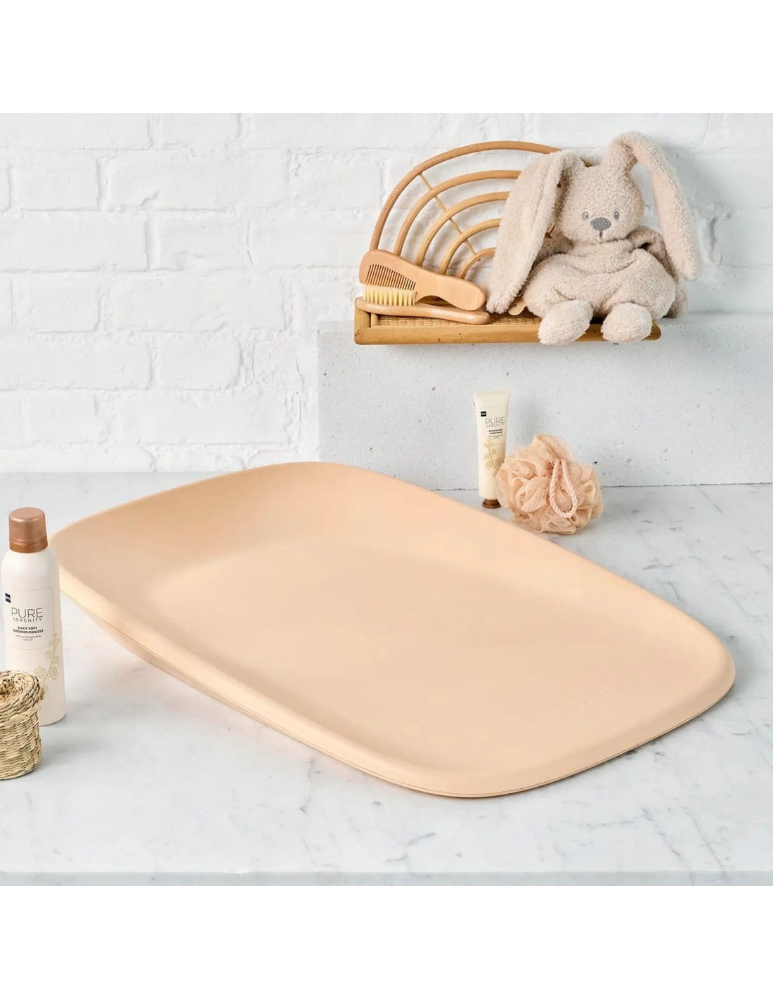 Fasciatoio Nattou in schiuma colore Pesca | shopincasa.it