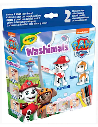 WASHIMALS 74-0287 PAW PATROL SET 2 CUCCIOLI LAVABILI