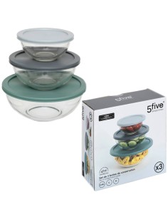 SET 3 CONTENITORI 203036 VETRO 0,40/1/2LT