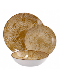 SERVIZIO TAVOLA 18PZ CERAMICA GIALLO
