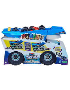 PJMASK F7594 CAMION TRASPORTATORE DEGLI EROI, GIOCATTOLO SUPER PIGIAMINI, VEICOLO CON ACCESSORI, BAMBINI 3+