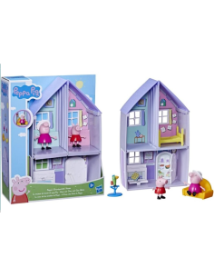 PEPPA PIG CASA DEI NONNI -  SET GIOCO CON 2 PERSONAGGI E 3 ACCESSORI, BAMBINI +3 ANNI, MULTICOLORE