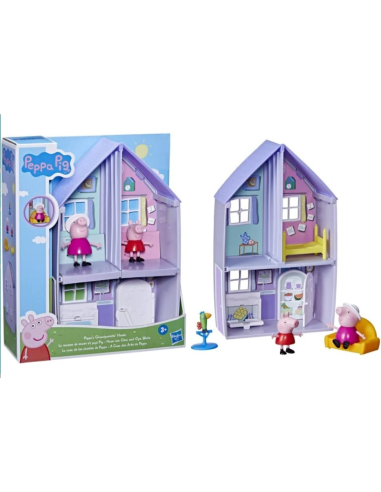 PEPPA PIG CASA DEI NONNI -  SET GIOCO CON 2 PERSONAGGI E 3 ACCESSORI, BAMBINI +3 ANNI, MULTICOLORE