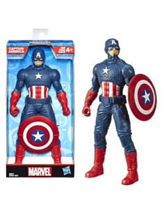 MARVEL E5579, CAPITAN AMERICA 25 CM, ACTION FIGURE, PERSONAGGIO SNODABILE, SUPEREROI AVENGERS