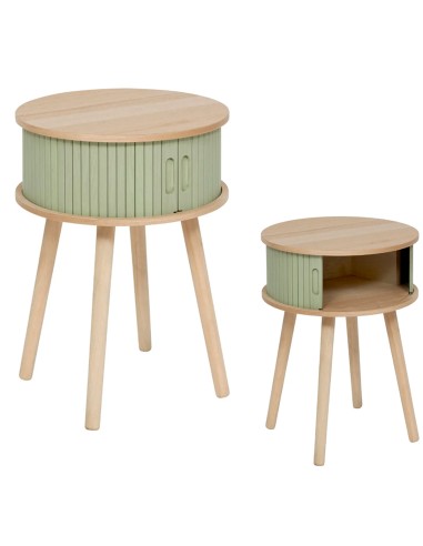MOBILETTI E CONSOLE: vendita online Comodino, 2 ante, verde oliva, 54x40x40 cm, ATMOSPHERA CREATEUR D'INTERIEUR in offerta