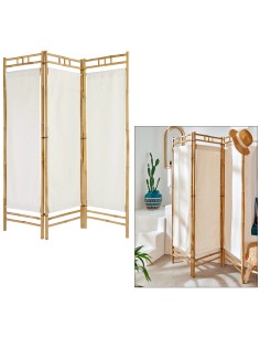 PARAVENTO 206013 KAEL BIANCO 135X170CM BAMBOO