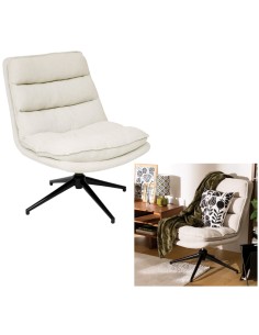 POLTRONA 207310A HARPER BEIGE GIREVOLE