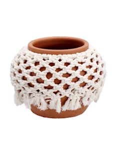 Vaso "Baert" in ceramica e cotone 23x15 cm – Design elegante | shopincasa.it