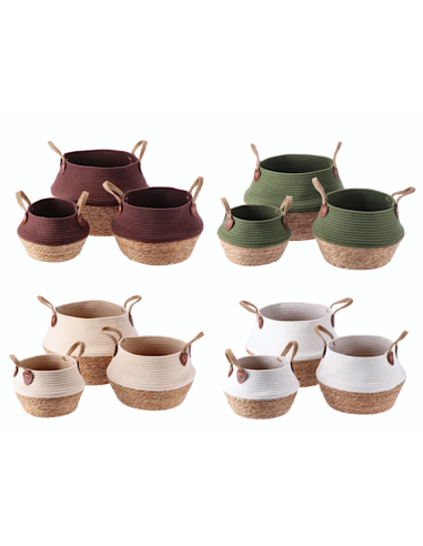 CESTINO 103839 1 MIS ALGA/COTONE 26X20CM ASSORTITO
