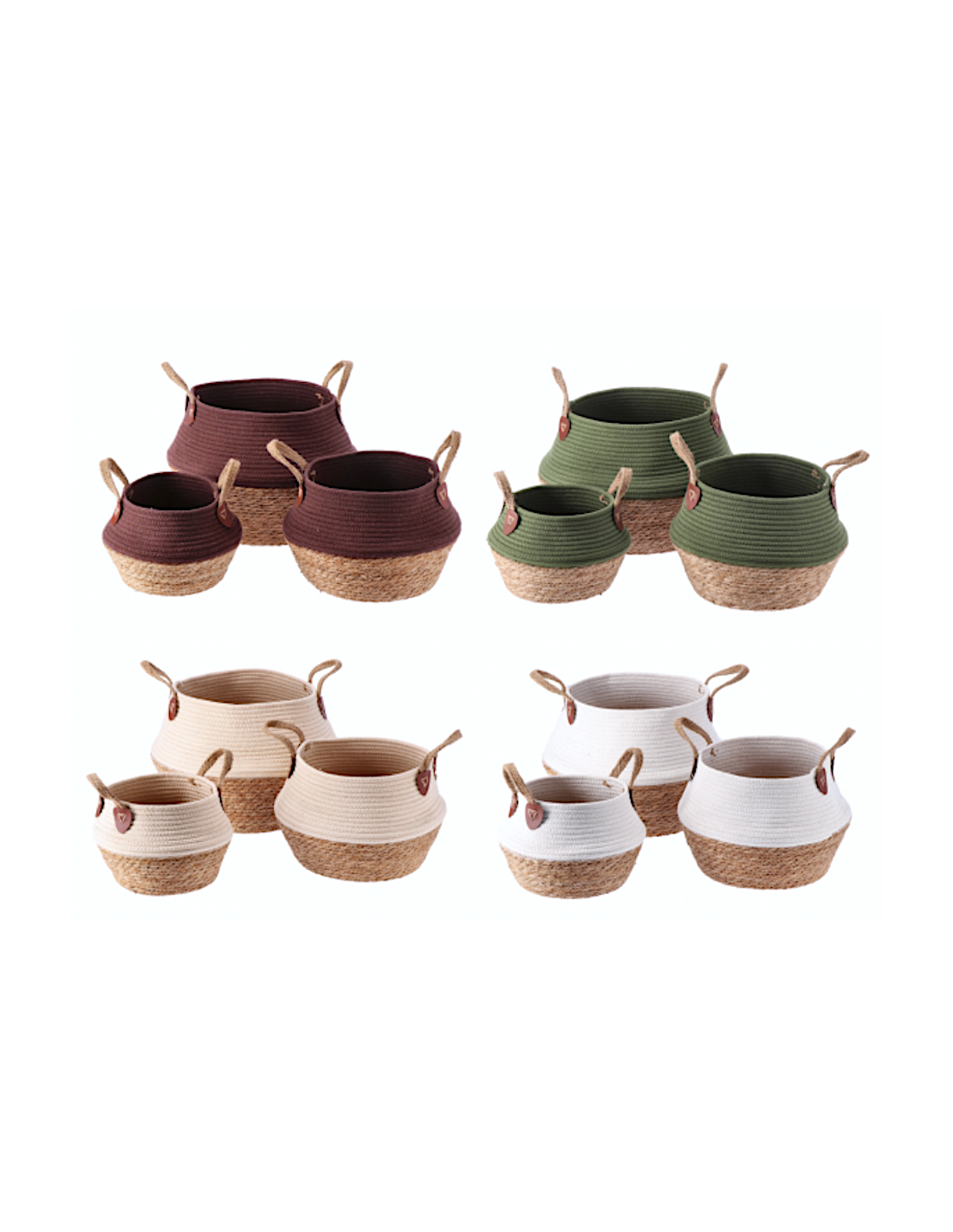 CESTINO 103839 1 MIS ALGA/COTONE 26X20CM ASSORTITO