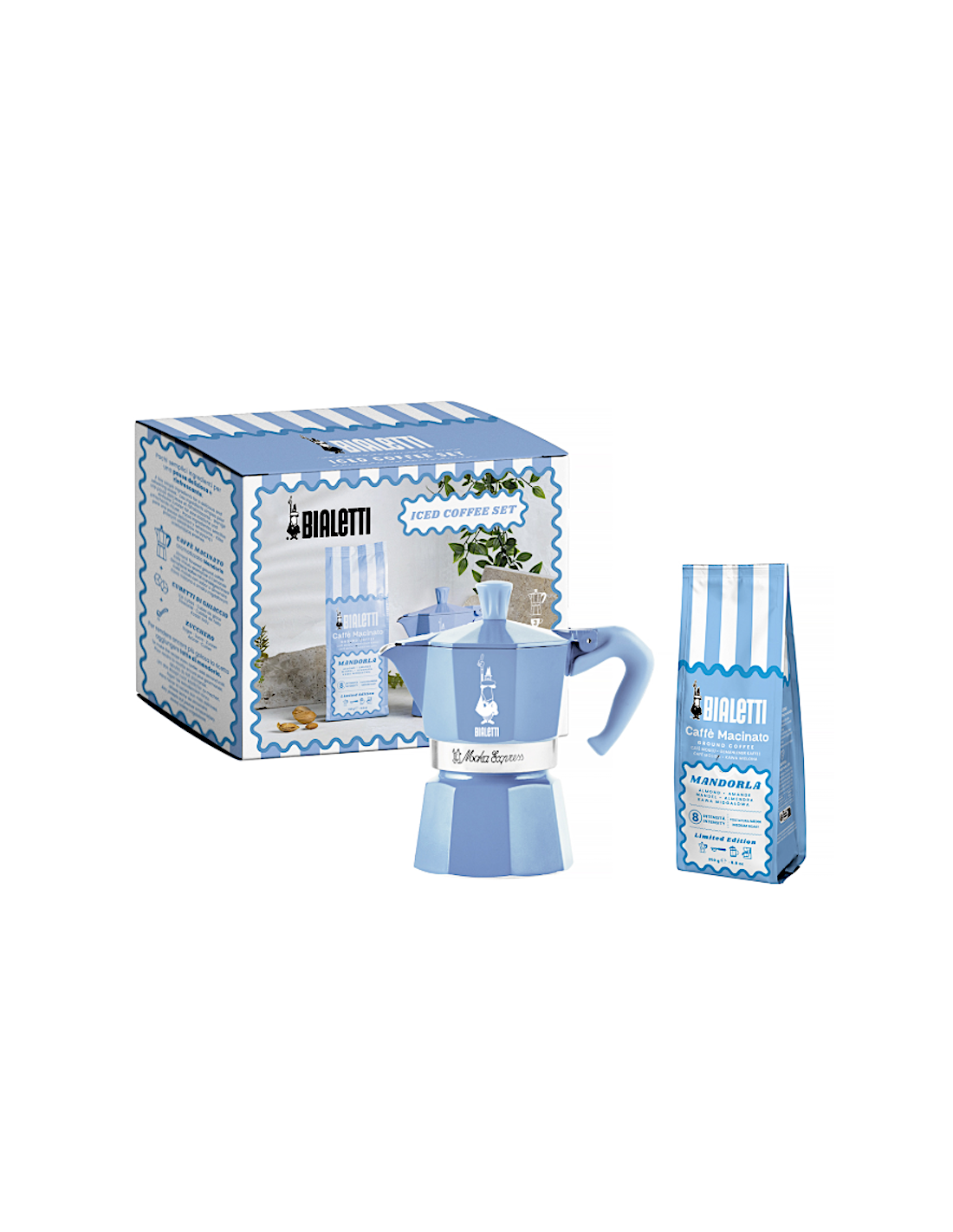 Shopincasa.it | Set Bialetti Moka Express 3 Tazze + Caffè Mandorla 250g