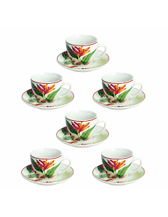 Set 6 Tazze Caffè con Piatto Tognana Tropicalia Multicolor | shopincasa.it