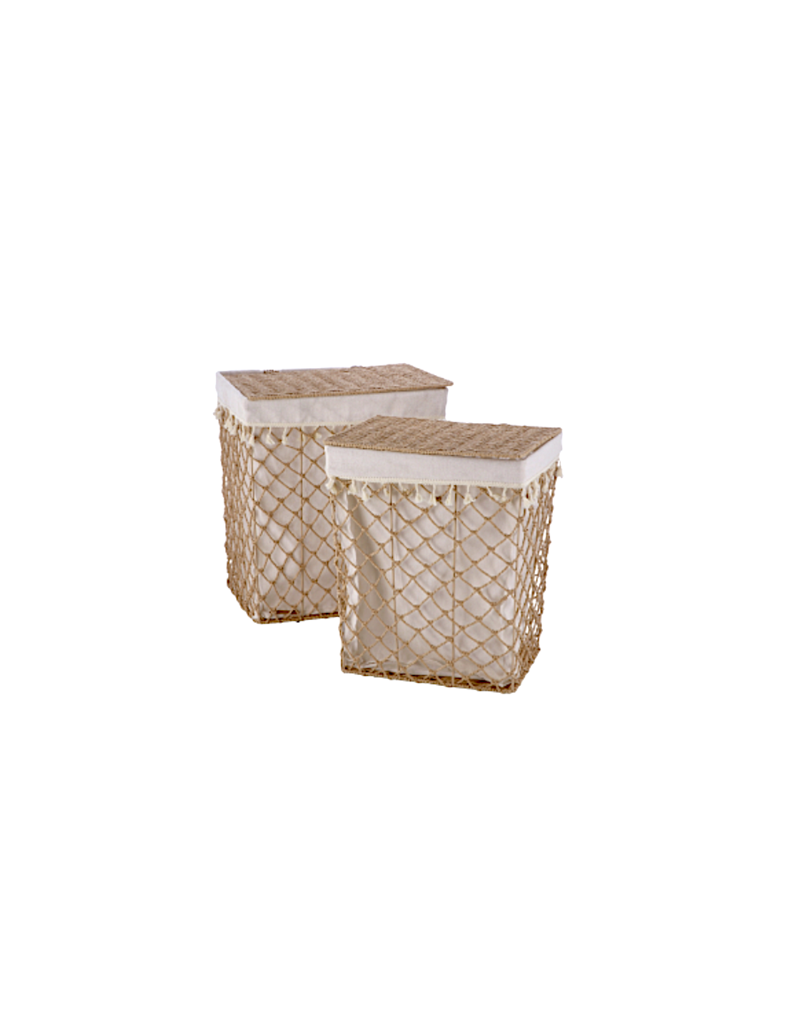PORTABIANCHERIA 116396 1 MIS PAGLIA/METALLO 40X30X46CM