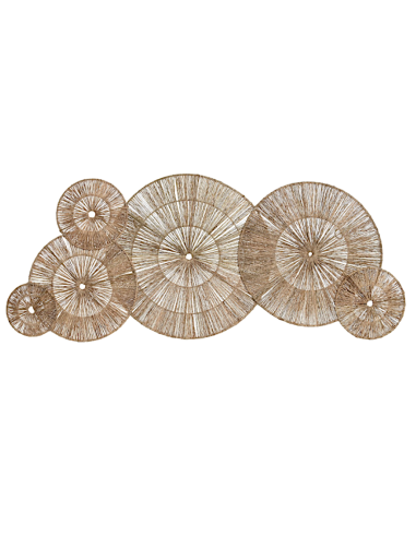 DECORAZIONE PARETE DP219243 IUTA/METALLO 116X46CM