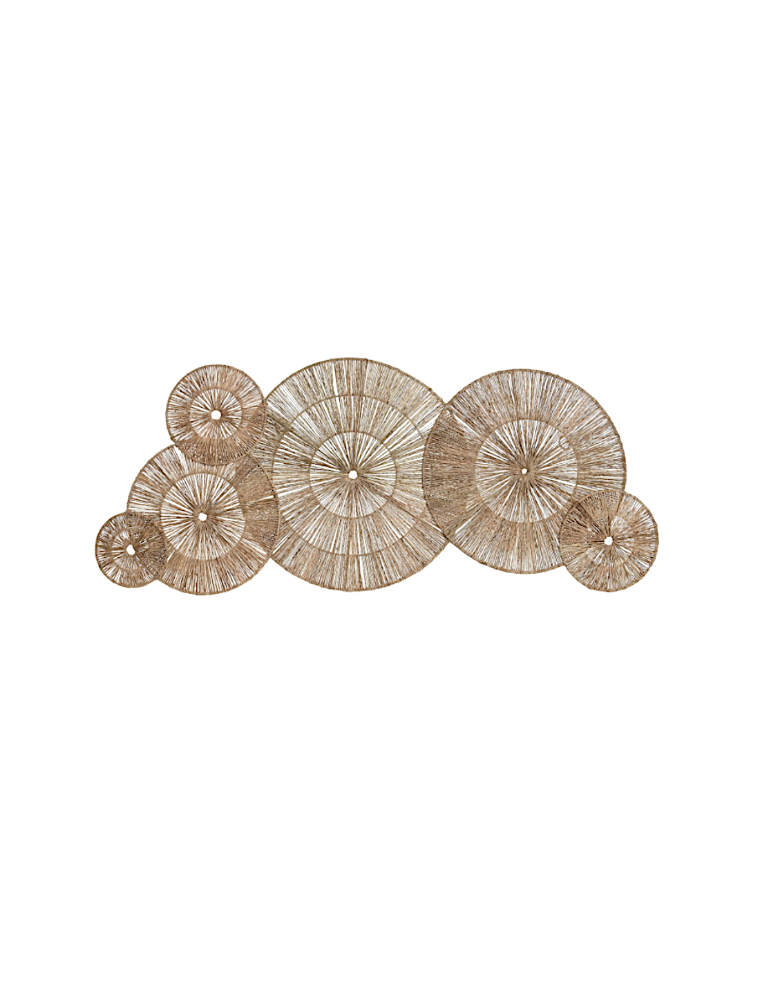 DECORAZIONE PARETE DP219243 IUTA/METALLO 116X46CM
