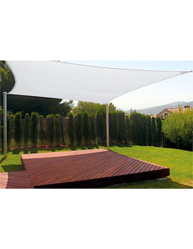 TENDA A VELA QUADRATA 5X5 BIANCA