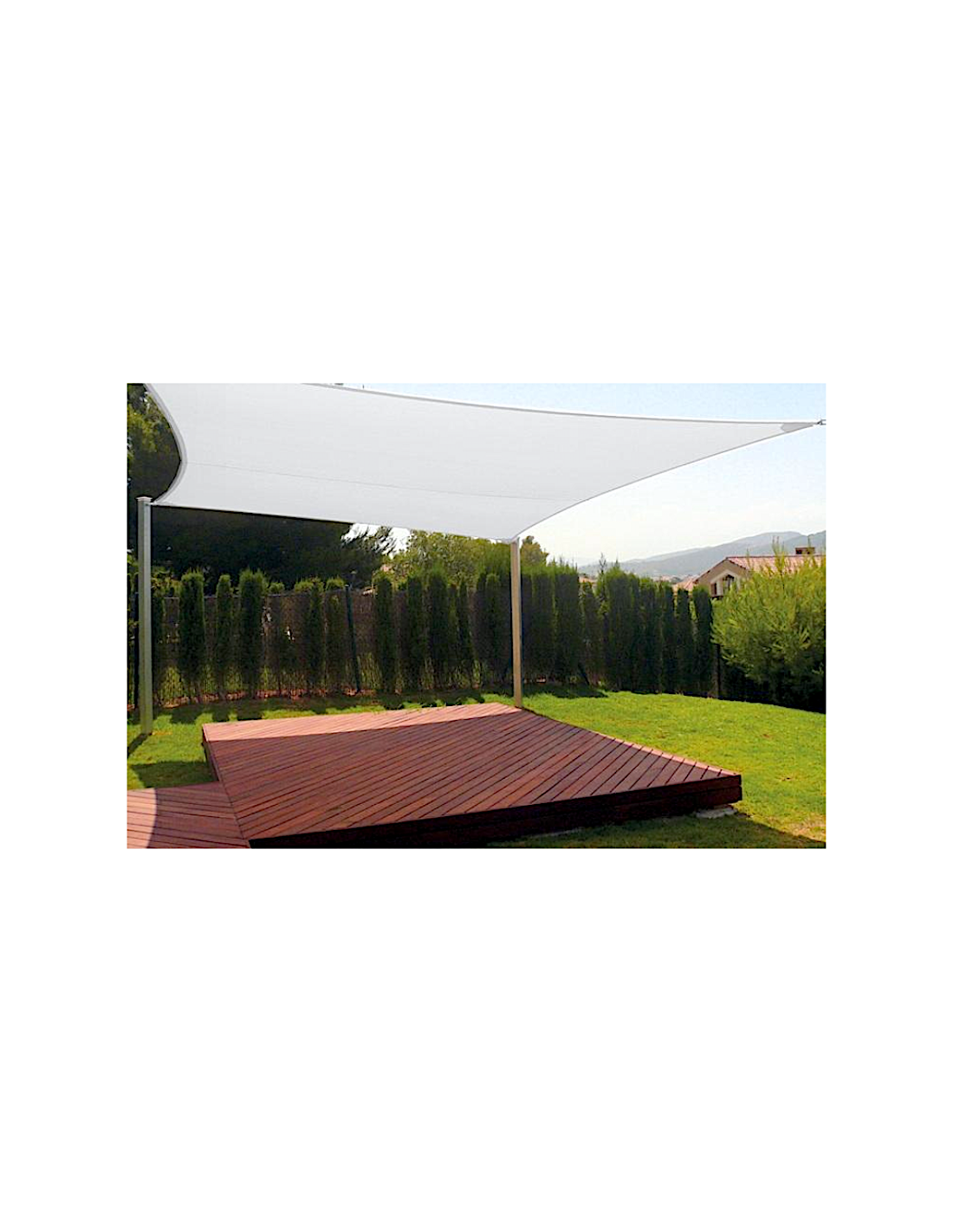 TENDA A VELA QUADRATA 5X5 BIANCA
