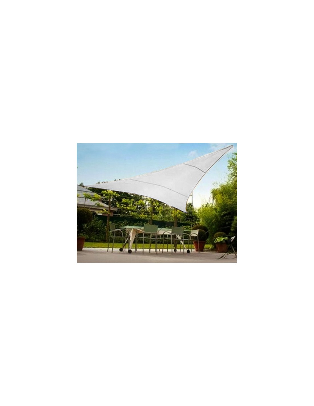 TENDA A VELA TRIANGOLARE 3,6X3,6X3,6 BIANCA