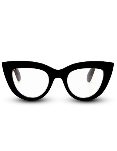 OCCHIALI: vendita online Occhiali da lettura Okkia Claudia +1.50, Big Cat Eye neri, lenti grandi, design femminile, filtro bl...