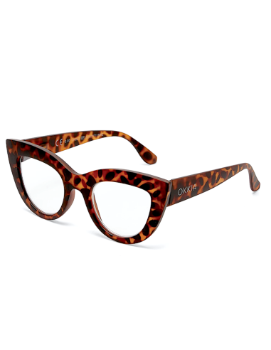 OCCHIALI: vendita online Occhiali da lettura Okkia Gatto +1.50, Big Cat Eye tartaruga, montatura elegante, leggeri, soft touc...