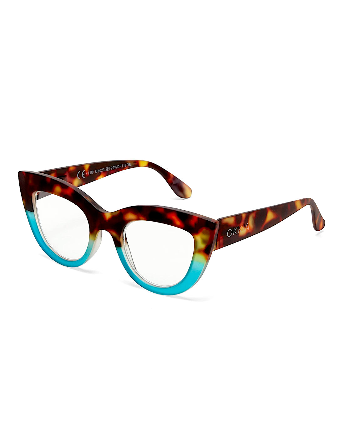 OCCHIALE DA LETTURA 1.50 GATTO BIG FRAME HAVANA BLUE