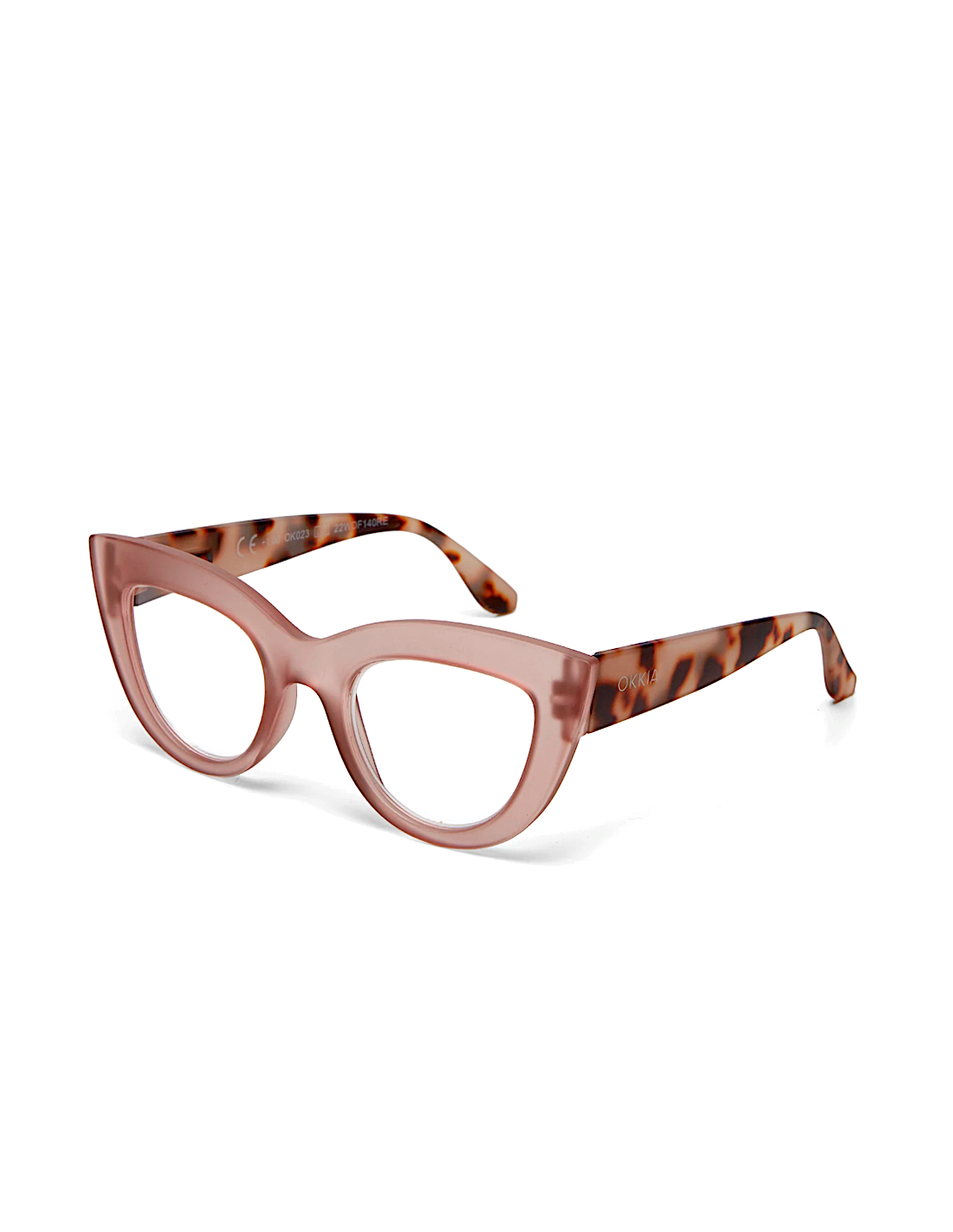 OCCHIALE DA LETTURA 2.50 GATTO BIG FRAME PINK HAVANA