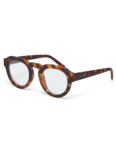 OCCHIALI: vendita online Occhiali da lettura Okkia Zeno Round +1.00, filtro luce blu, soft touch, colore Classic Havana, eleg...