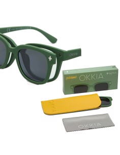 OCCHIALI: vendita online MagMask Clip-on Giovanni, magnetico, per occhiali OKKIA, polarizzato, colore Verde, protezione UV, v...