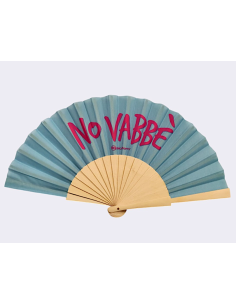 ACCESSORI: vendita online Ventaglio No Vabbè, pieghevole, in legno naturale e tessuto, sostenibile e ironico, idea regalo est...