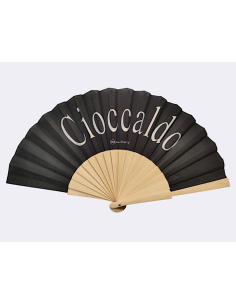 ACCESSORI: vendita online Ventaglio Cioccaldo, pieghevole, in legno naturale e tessuto, sostenibile e divertente, idea regalo...