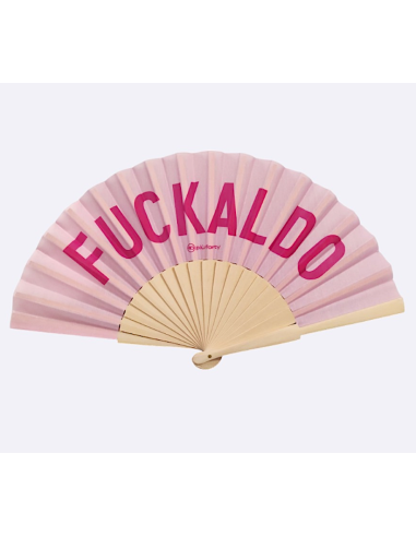 ACCESSORI: vendita online Ventaglio FUCK ALDO, pieghevole, in legno naturale e tessuto, ironico ed ecologico, idea regalo div...