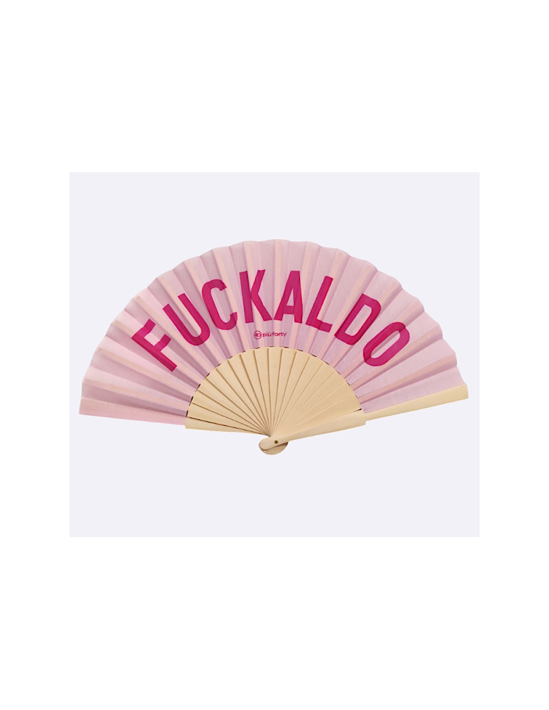 ACCESSORI: vendita online Ventaglio FUCK ALDO, pieghevole, in legno naturale e tessuto, ironico ed ecologico, idea regalo div...