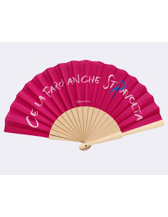 ACCESSORI: vendita online Ventaglio Ce La Farò Anche Stravolta, pieghevole, in legno naturale e tessuto, idea regalo contro i...