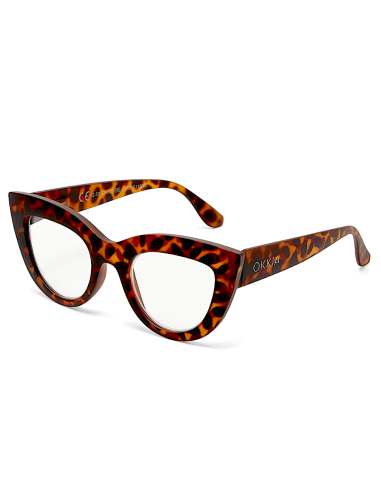 OCCHIALI: vendita online Occhiali lettura Claudia OKKIA, big cat eye, tartaruga, gradazione 1.00, montatura ampia, eleganti, ...