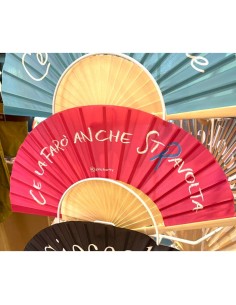 ACCESSORI: vendita online Ventaglio Ce La Farò Anche Stravolta, pieghevole, in legno naturale e tessuto, idea regalo contro i...