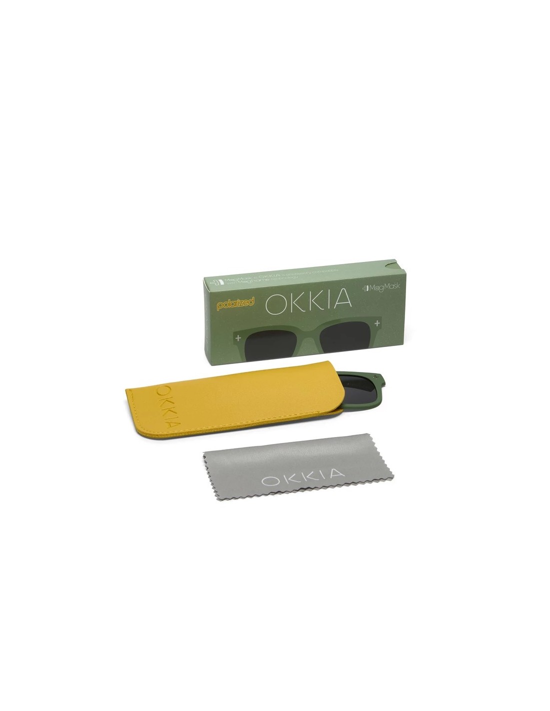 OCCHIALI: vendita online MagMask Clip-on Giovanni, magnetico, per occhiali OKKIA, polarizzato, colore Verde, protezione UV, v...