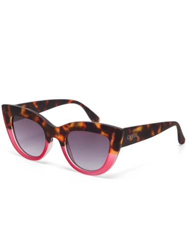 OCCHIALI: vendita online OCCHIALE DA SOLE GATTO BIG FRAME Giallo/PINK-BLACK GRADIENT in offerta