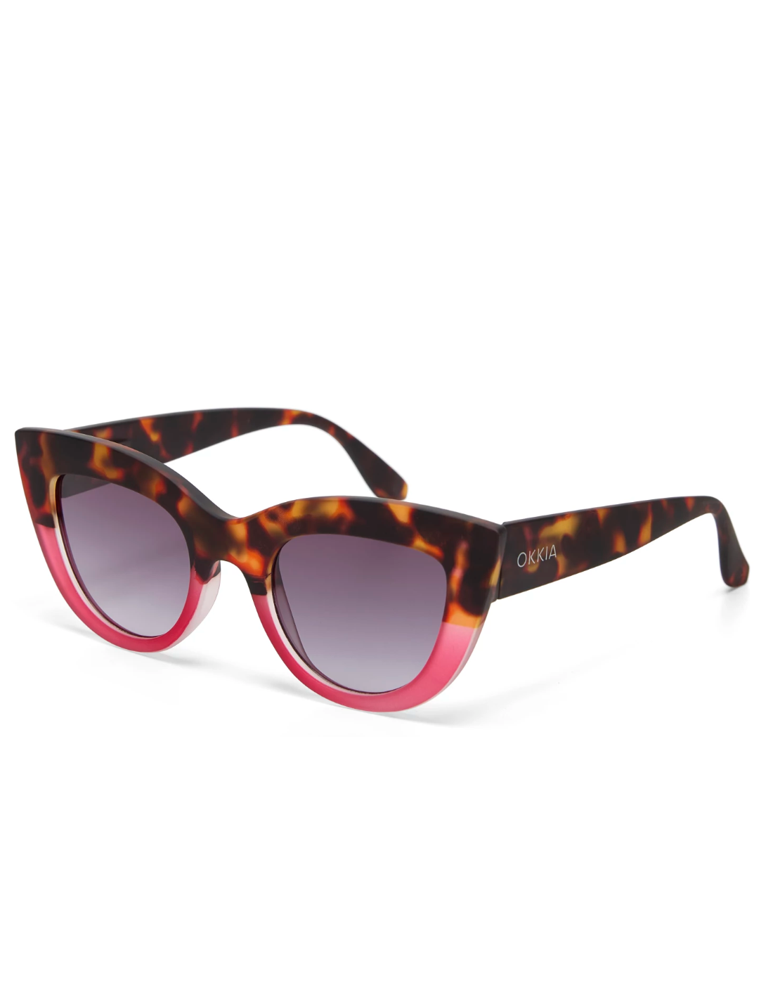 OCCHIALI: vendita online OCCHIALE DA SOLE GATTO BIG FRAME Giallo/PINK-BLACK GRADIENT in offerta
