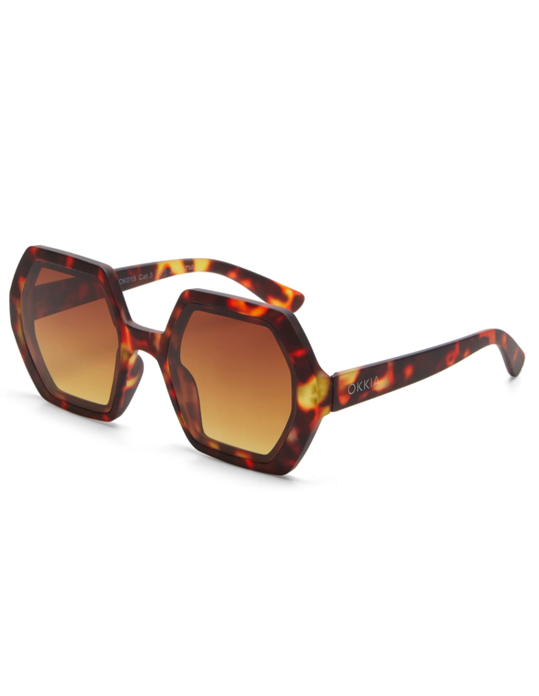 OCCHIALI: vendita online OCCHIALE DA SOLE ESAGONALE GRANDE Giallo-BROWN GRADIANT in offerta