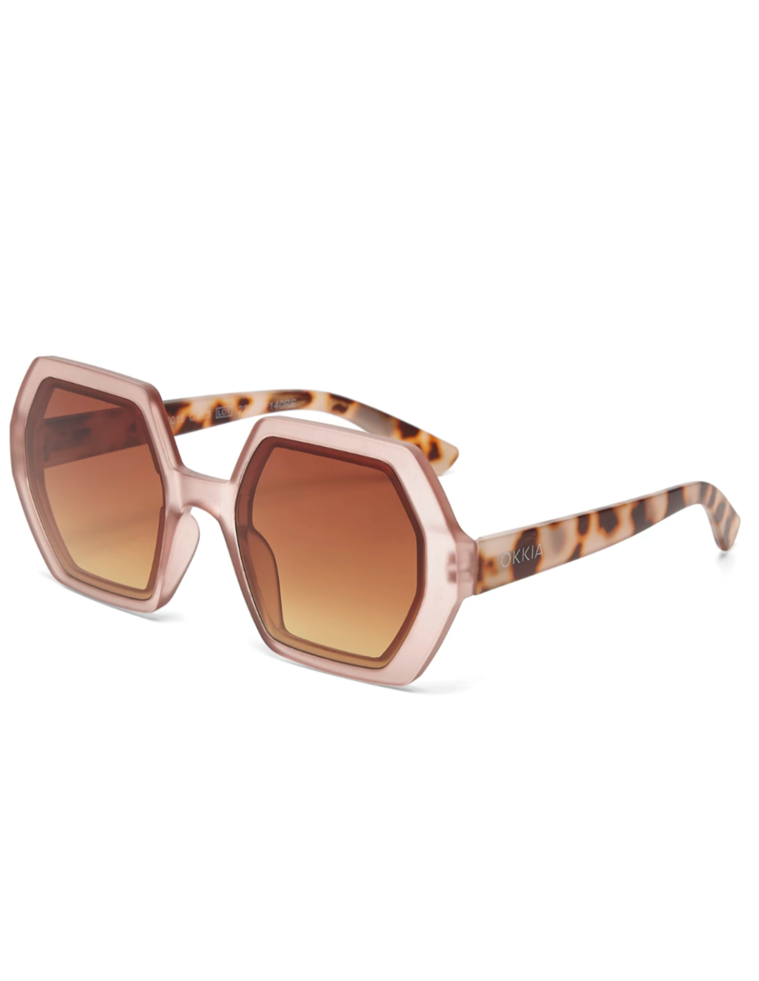 OCCHIALI: vendita online OCCHIALE DA SOLE ESAGONALE GRANDE PINK Giallo-BROWN GRADIANT in offerta