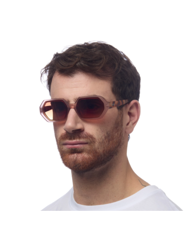 OCCHIALI: vendita online OCCHIALE DA SOLE ESAGONALE PINK Giallo-BROWN GRADIANT in offerta