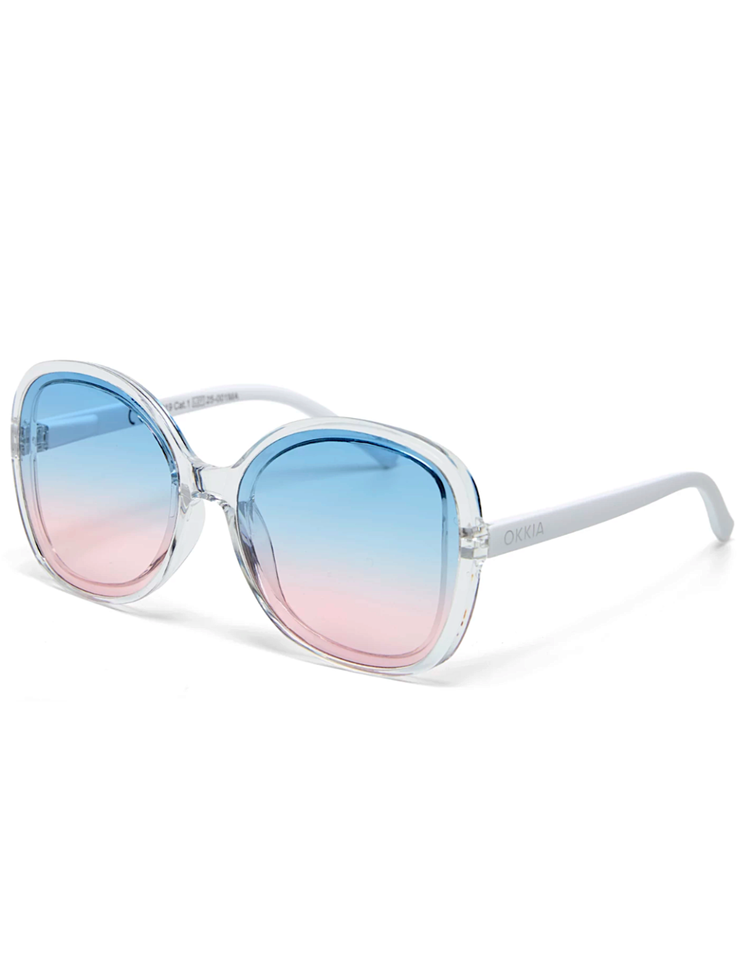 OCCHIALE DA SOLE BUTTERFLY TRASPARENTE-LIGHT BLUE/LIGHT PINK