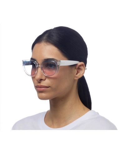 OCCHIALE DA SOLE GATTO TRASPARENT-LIGHT BLUE/LIGHT PINK