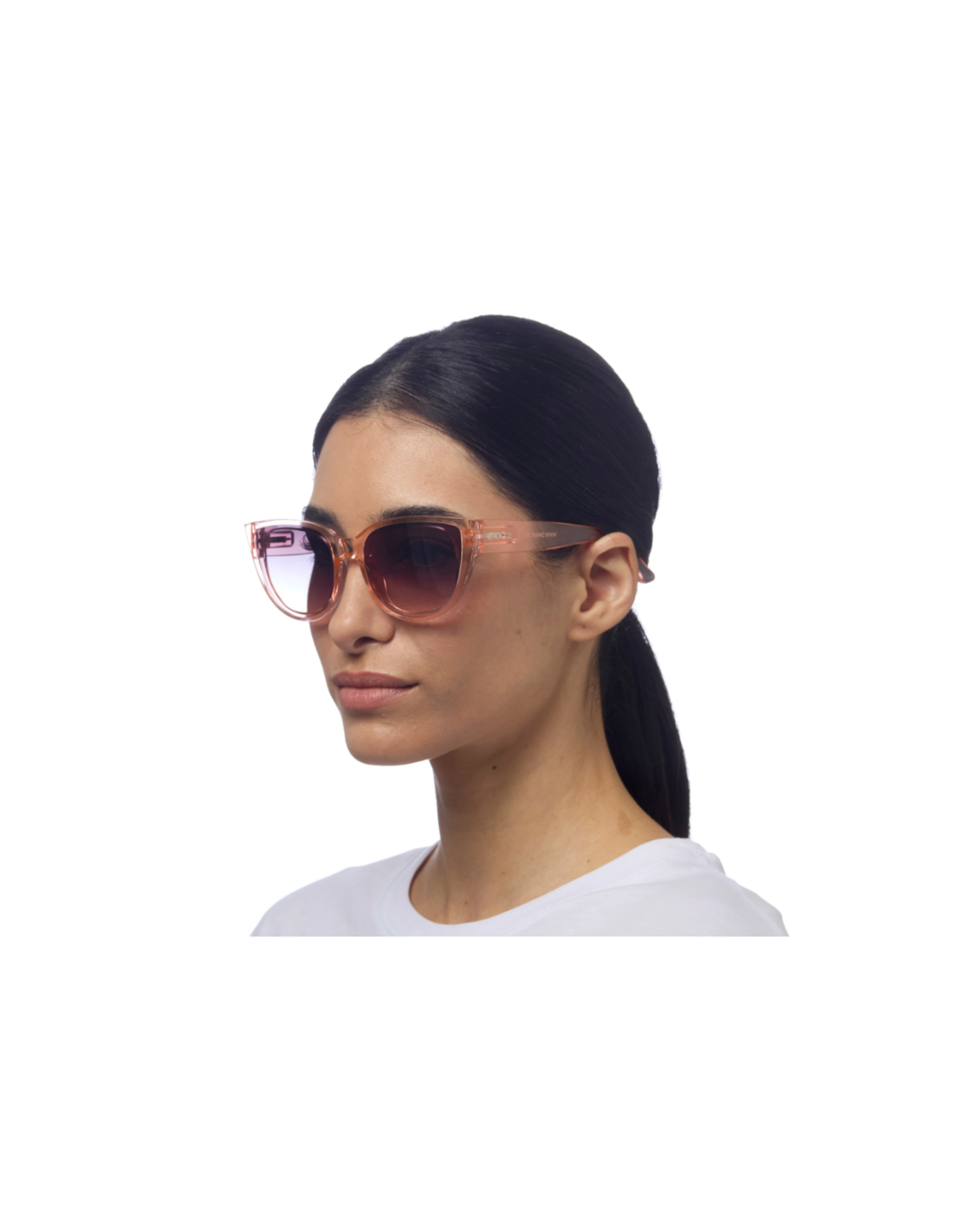 OCCHIALE DA SOLE GATTO TRASPARENT PINK-BLACK GRADIENT